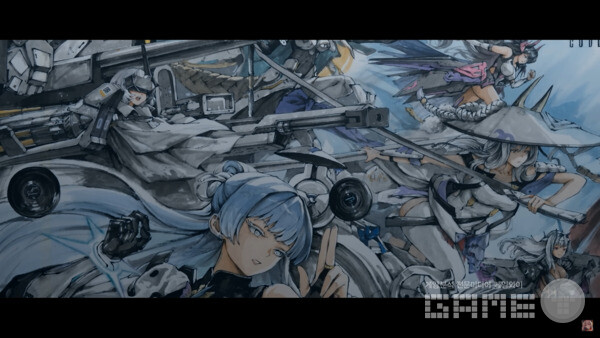 니케 3주년 수묵화