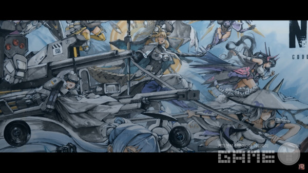 니케 3주년 수묵화