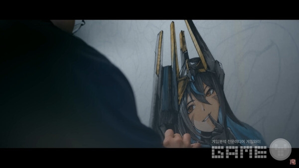 니케 3주년 수묵화