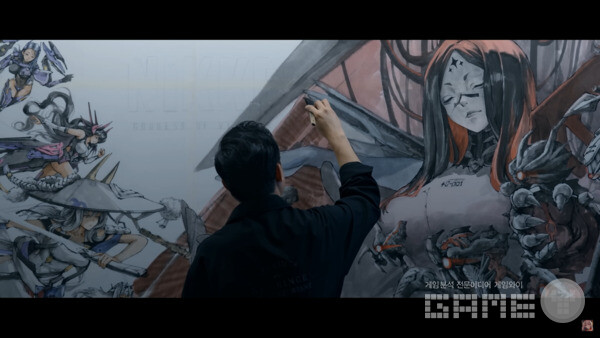 니케 3주년 수묵화