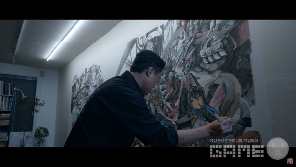 니케 3주년 수묵화