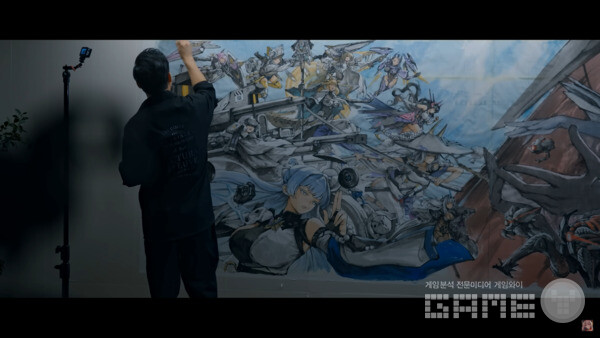 니케 3주년 수묵화