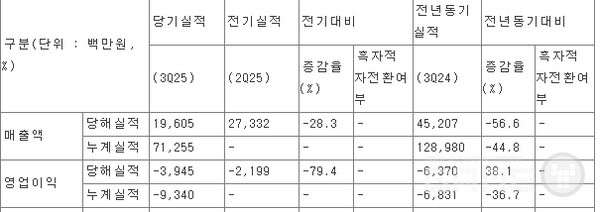 3분기 실적 /전자공시