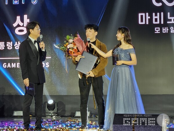 김동건 대표는 마비노기 IP를 사랑해 준 이용자들에게 감사 인사를 전했다 / 게임와이 촬영 