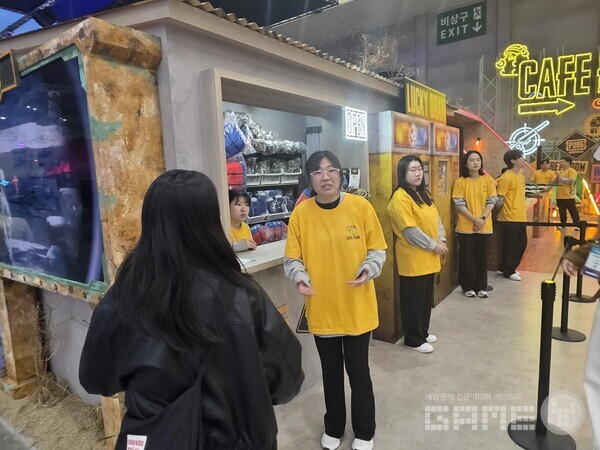 크래프톤 부스 /게임와이 촬영