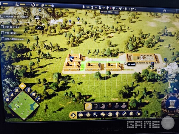 로마 시대로 고정되어 있는만큼 자원도 병력도 로마 시대 상에 맞는 것만 사용하게된다 / 게임와이 촬영 