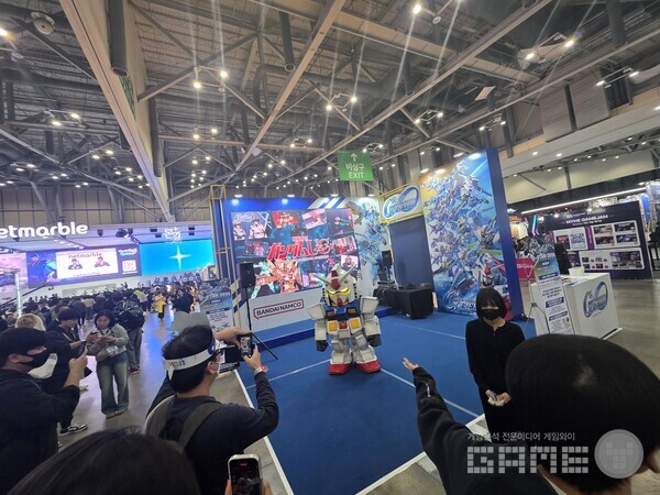 지스타 2025 반다이남코 건담이터널 부스 /게임와이 촬영