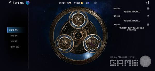 운명의 궤도에는 별의 궤도, 달의 궤도, 태양의 궤도가 있고, 공명 효과, 궤도 효과, 보석 효과의 3개 효과가 있다. 