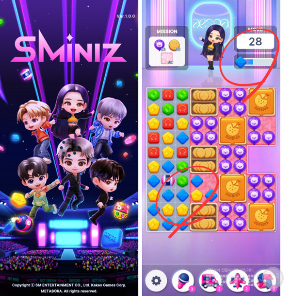 에스파 블록 게이지를 채우면 도움을 주는 시스템은 슴미니즈의 가장 큰 특징 중 하나다.  슴미니즈 /게임와이 촬영